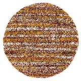 Rond hoogpolig vloerkleed strepen Artisan - multi/okergeel 100 cm rond