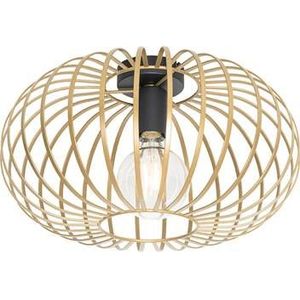 QAZQA johanna - Design Plafondlamp - 1 lichts - Ø 390 mm - Goud - Woonkamers-sSlaapkamers-sKeuken