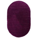 Ovaal hoogpolig vloerkleed - Cozy Shaggy - paars 100x150 cm