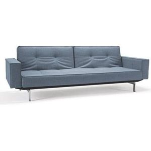 Innovation Splitback Deluxe Slaapbank Blauw | Chroom