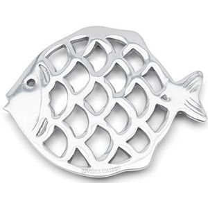 Riviera Maison Pannenonderzetter Zilver - Fish Trivet - Aluminium