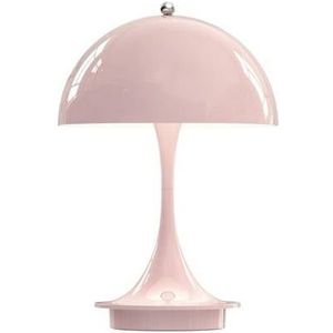 Louis Poulsen Panthella tafellamp V2 Ø16 LED oplaadbaar Opal Pale Rose