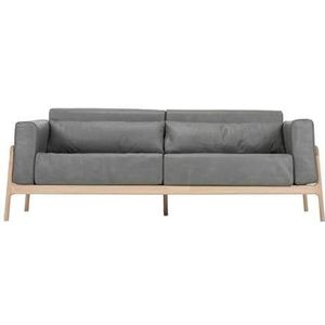 Gazzda Fawn sofa 3-zits whitewash Dakar Leather Grey