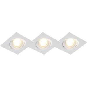 QAZQA Set van 3 inbouwspots wit incl. LED 3-staps dimbaar - Miu