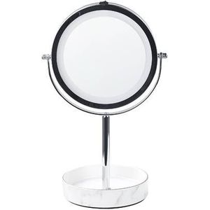 Beliani - SAVOIE - Make-up spiegel - Zilver|Wit - IJzer