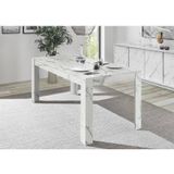 Benvenuto Design Carrara Uitschuifbare Eettafel Wit