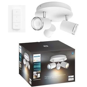 Philips Hue Adore badkameropbouwspot White Ambiance 3-Spot Wit rond + dimmer