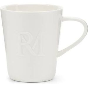 Riviera Maison Koffiemok wit, Mok met oor - RM Monogram 230 ml