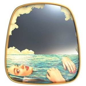 Seletti Mirror Gold frame spiegel 54x59 Sea Girl