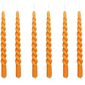 Mica Decorations Twist Dinerkaars - Set van 6 - H29 cm - Oranje