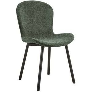 Giga Living - Eetkamerstoel Galtor - Groen - Stof - Set van 2