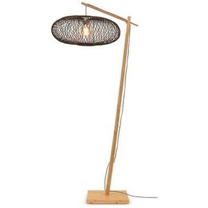 GOOD&MOJO Vloerlamp Cango - Bamboe|Zwart- 80x60x176cm