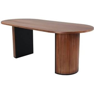 NADUVI - Gratham - Eettafel - Donker Natuur - MDF - 200 x 90 x 75 cm