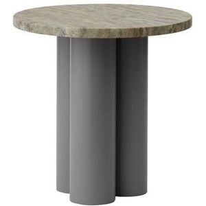 Normann Copenhagen Dit Bijzettafel - Grey Travertine Silver