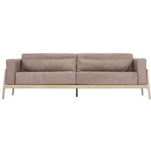 Gazzda Fawn sofa 3+ whitewash Dakar Leather Stone