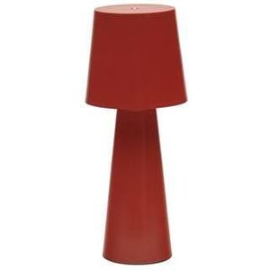 Kave Home - Arenys grote tafellamp met rood geschilderde afwerking