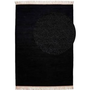 Viscose vloerkleed - Gem zwart 160x230 cm