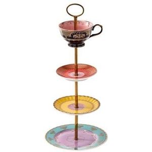 POLSPOTTEN - High Tea Set - Etagère - Multi - Geglazuurd New Bone China