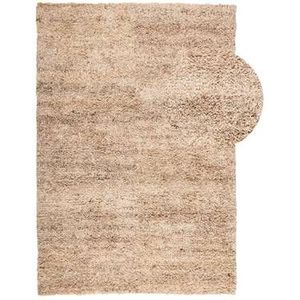 by fonQ Fluffy Wollen Vloerkleed 160 x 230 cm  - Beige
