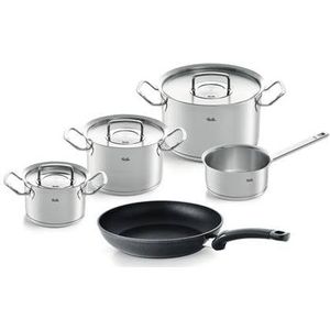 Fissler Original Profi Collection - 5-delige pannenset met kookpannen, steelpannetje en koekenpan