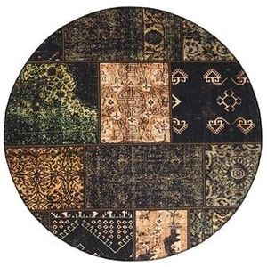 Heritaged Rond patchwork vloerkleed - Fade No.1 olijfgroen - 190 cm