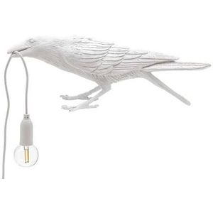 Seletti Bird Playing tafellamp buiten wit