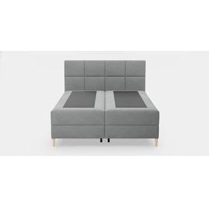 by fonQ Novae Boxspring  met Opbergruimte 180 x 200 cm - Grijs / Zwart