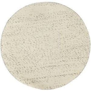 Eva interior Rond vloerkleed wol Antraciet|Wit - Cobble Stone-100cm