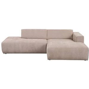 by fonQ Stretch Hoekbank met Chaise Longue Rechts - Beige