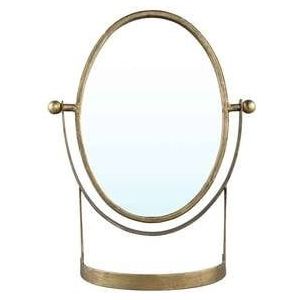 PTMD Annika Ovale Spiegel - 27,5 x 13 x 35,5 cm - Metaal - Goud