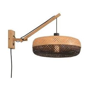 GOOD&MOJO Wandlamp Palawan - Bamboe|Zwart - 55x40x45cm