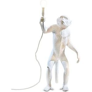 Seletti Monkey Standing Outdoor vloerlamp wit