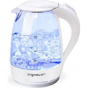 Aigostar Eve 30GON - Glazen Waterkoker met Led verlichting - Wit