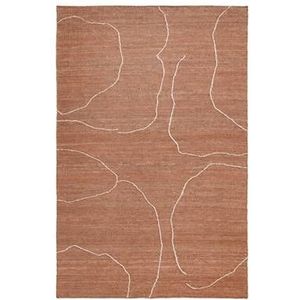 ferm LIVING Gesso Jute Vloerkleed 300 x 200 cm - Terracotta / Off-White