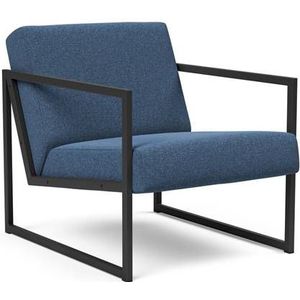 Innovation Vikko Blauw Bouclé Loungestoel met Armleuning