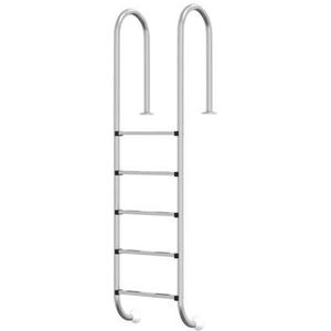 vidaXL Zwembadladder 54x38x211 cm 304 roestvrij staal