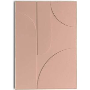 Reinders - Terrace Terra Pink - Relief Art Schilderij 70x50cm Hout