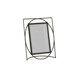 J-Line Fotokader Rechthoek Metaal|Glas Donker Bruin Small