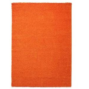 Tapeso Hoogpolig vloerkleed shaggy Trend effen - oranje - 120x170 cm