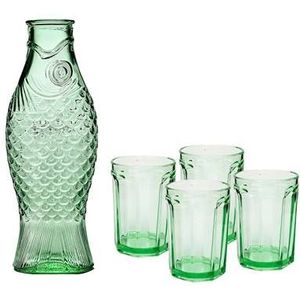SERAX - Paola Navone - Fish & Fish Karaf incl. 4 Glazen - Groen