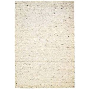 Tapeso Wollen vloerkleed handweef Ylva - beige - 200x240 cm