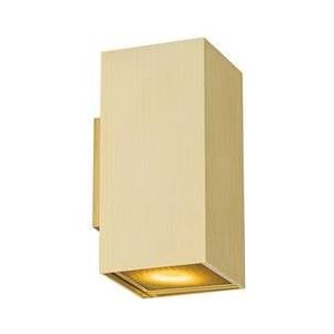 QAZQA Design wandlamp goud vierkant 2-lichts - Sab Honey