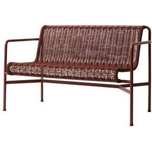 HAY Palissade Cord Tuinbank 2,5-zits met Armleuning - Iron Red