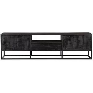 Starfurn Tv meubel Denver Black 180 cm | Mangohout en staal