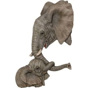 Kare Wanddecoratie Elephants Love 60x77cm
