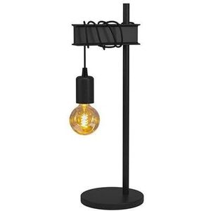 EGLO - Townshend - Metalen tafellamp balk 1 lichts zwart