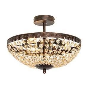 QAZQA Klassieke plafondlamp brons en kristal 3-lichts - Mondrian