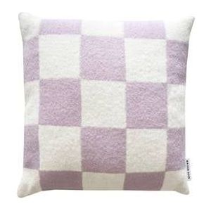 MAISON DEUX Sierkussen Checkerboard Lilac|White - 50 x 50 cm