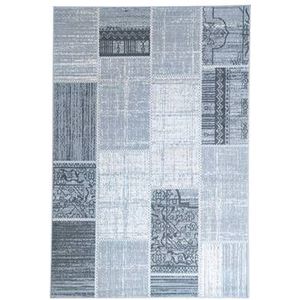 Flycarpets Sarande Vloerkleed Vintage - Grijs - Patchwork - Laagpolig - 160x230 cm