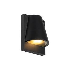 QAZQA femke - Industriele Wandlamp voor buiten - 1 lichts - D 9.4 cm - Zwart - Industrieel - Buitenverlichting